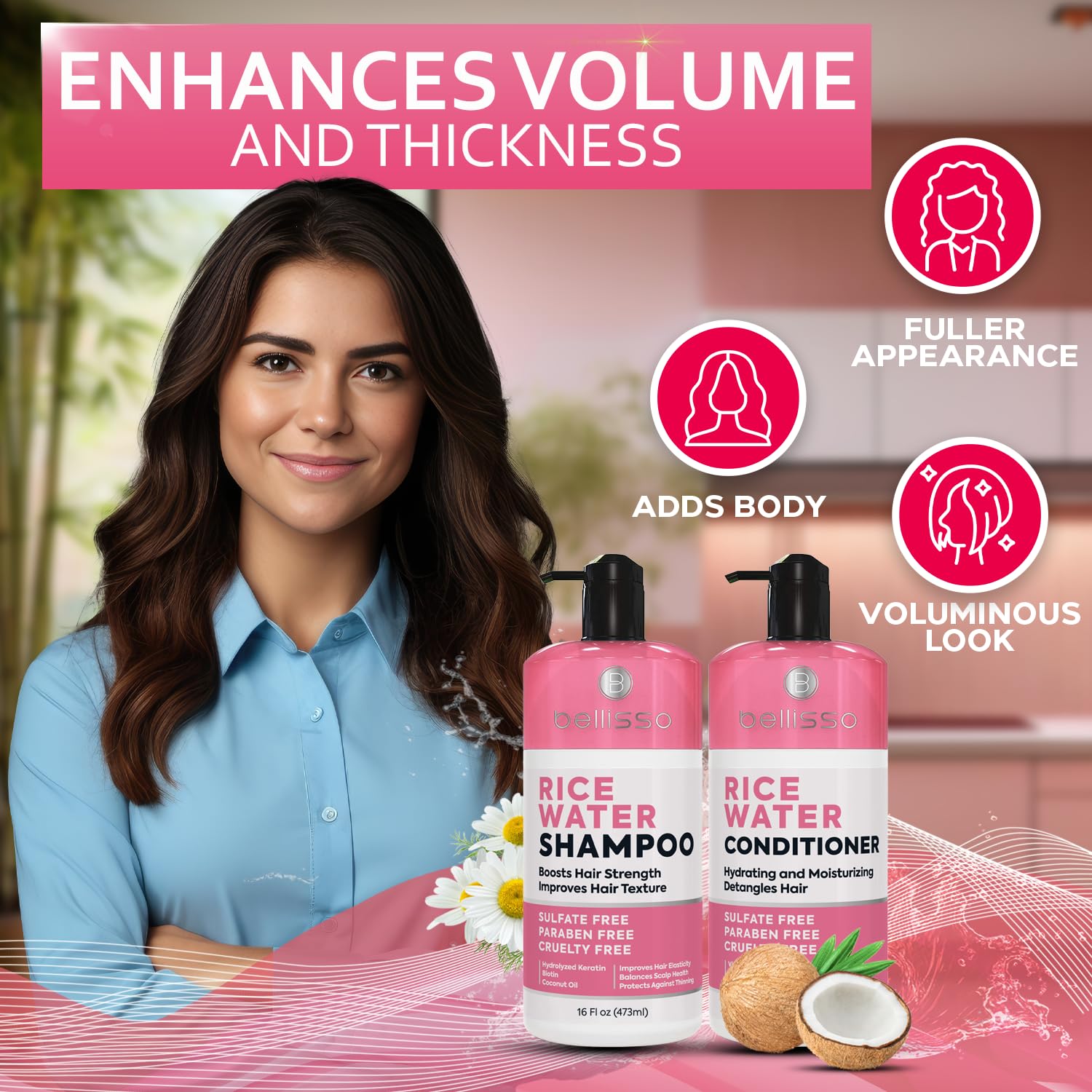Bellisso product packaging box shows sulfate-free formula.
