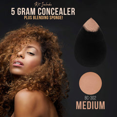 Belloccio bonus concealer and blending sponge for quick touch-ups