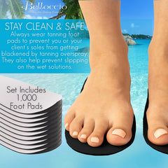 Belloccio foam tanning feet pads offer easy use and hygienic foot cover for sessions.