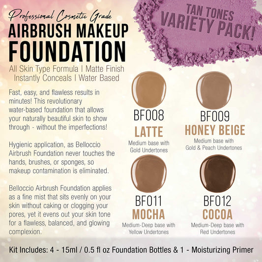 Belloccio foundation shade 02 half-ounce bottle blends warm undertones for radiant complexion.