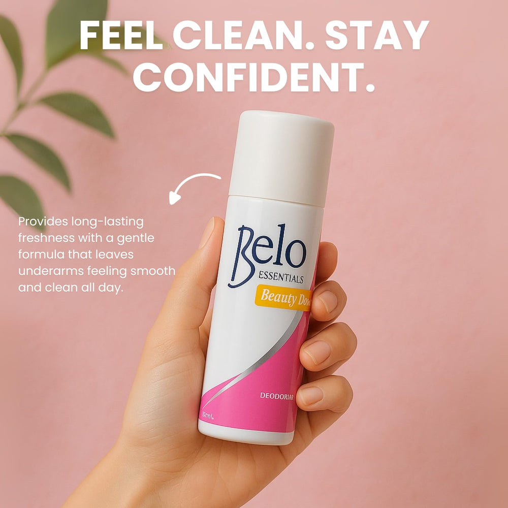 Belo Essentials Beauty Deo travel-size bottle fits purse or gym bag
