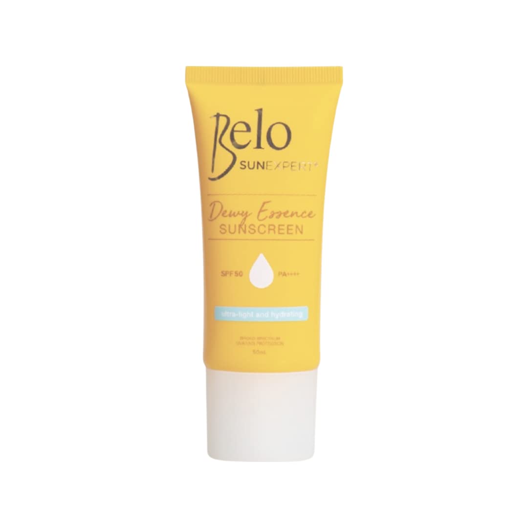 Belo Essentials Dewy Day Cream 50g jar delivering lightweight hydration for smooth skin