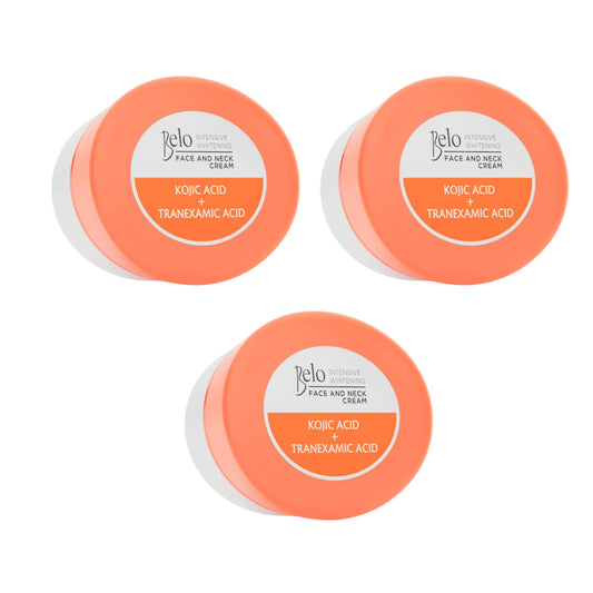 Belo Essentials Even Tone Face & Neck Cream bottle shows quick-absorb moisturizer for balanced skin.