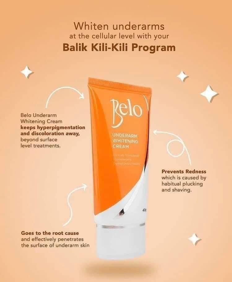 Belo Underarm Cream Orange Variant packaged set image for convenience.