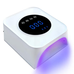 Belovedone 72W UV nail lamp front view with diamond rhinestones for salon-quality results at home