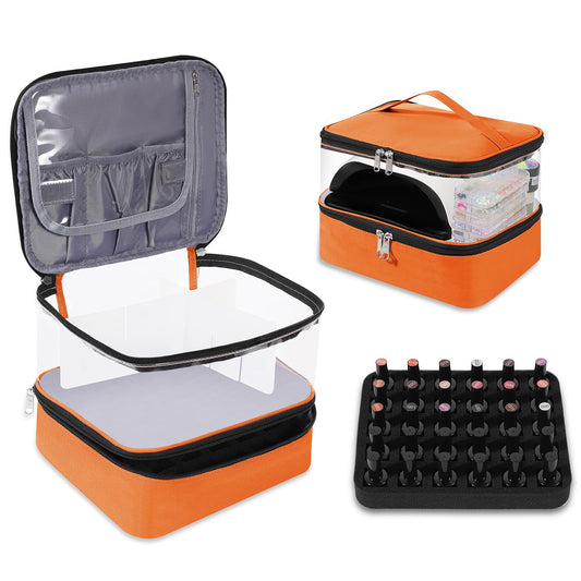Beloving Clear Nail Polish Organizer with double-layer design for quick access.