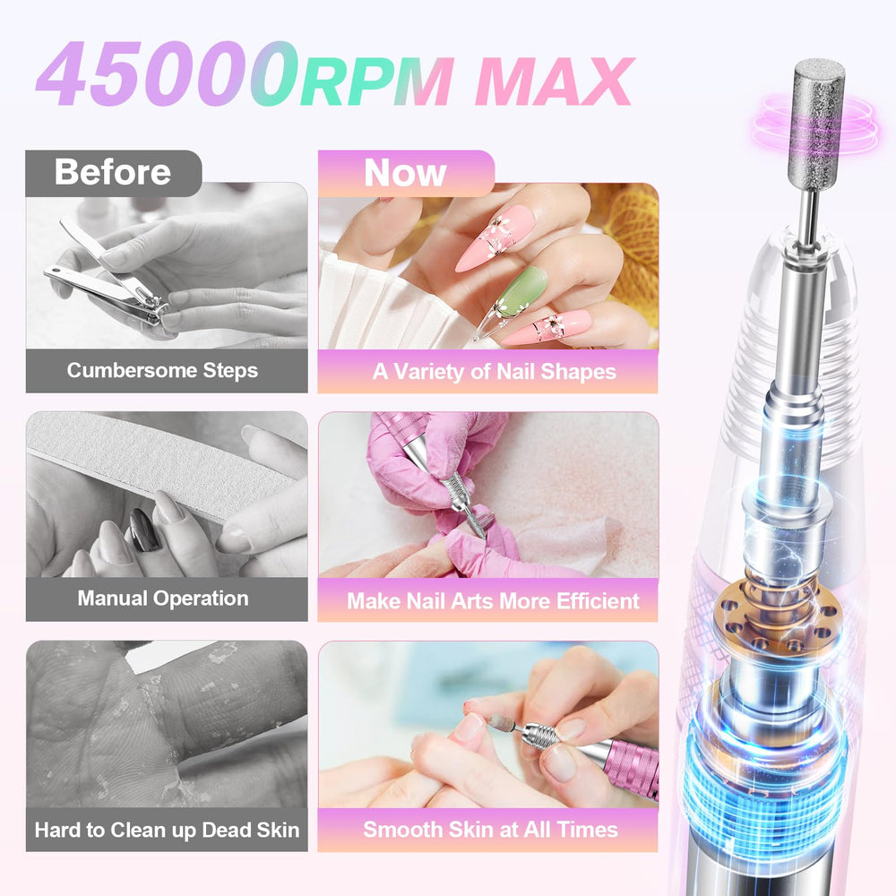 Beloving nail drill kit with 11 bits for versatile nail care