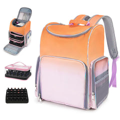 Beloving nail polish organizer bag front view showing sturdy overall design for travel