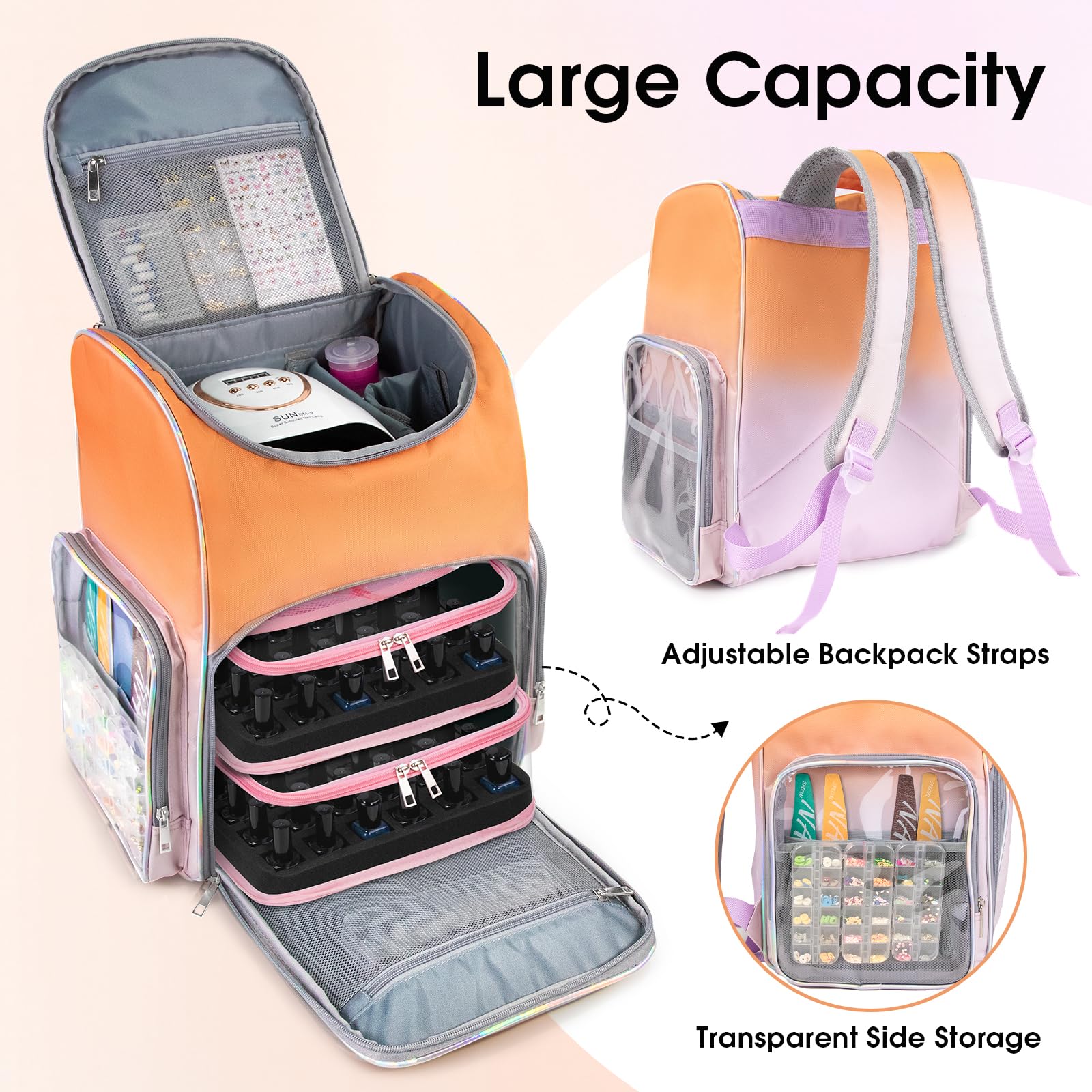 Beloving nail lamp compartment fits a UV/LED lamp during appointments