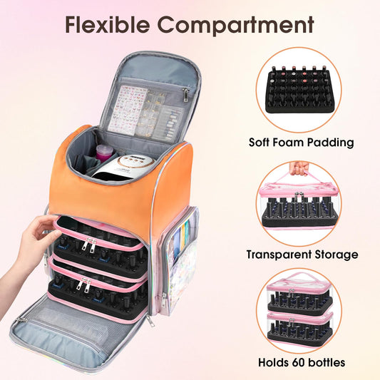 Beloving organizer bag with removable cases for up to 60 bottles