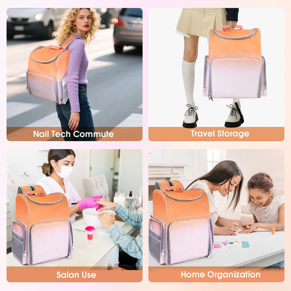 Beloving nail polish organizer bag in travel setup keeps bottles upright