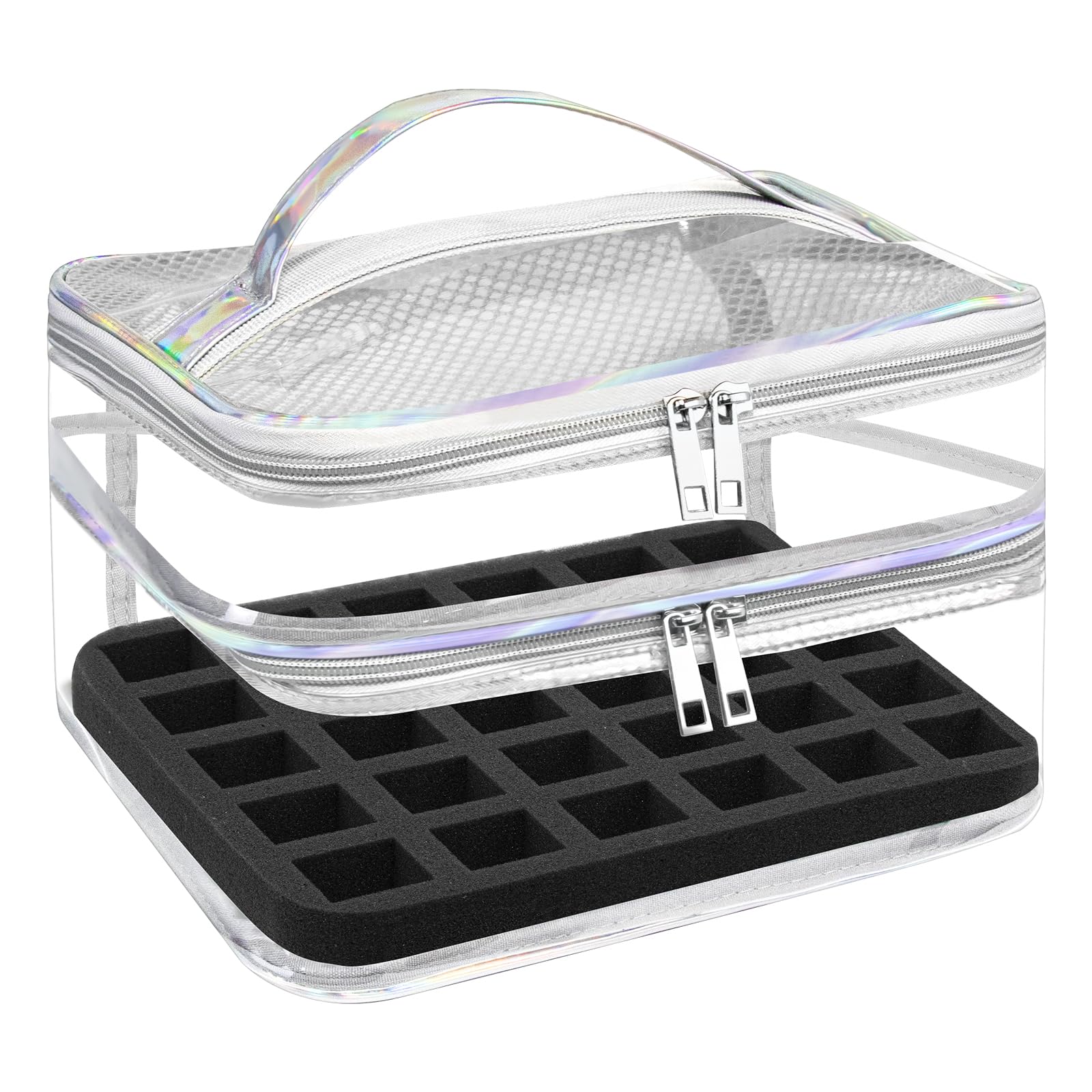 Beloving Nail Polish Organizer with crystal-clear partitions for quick item selection.
