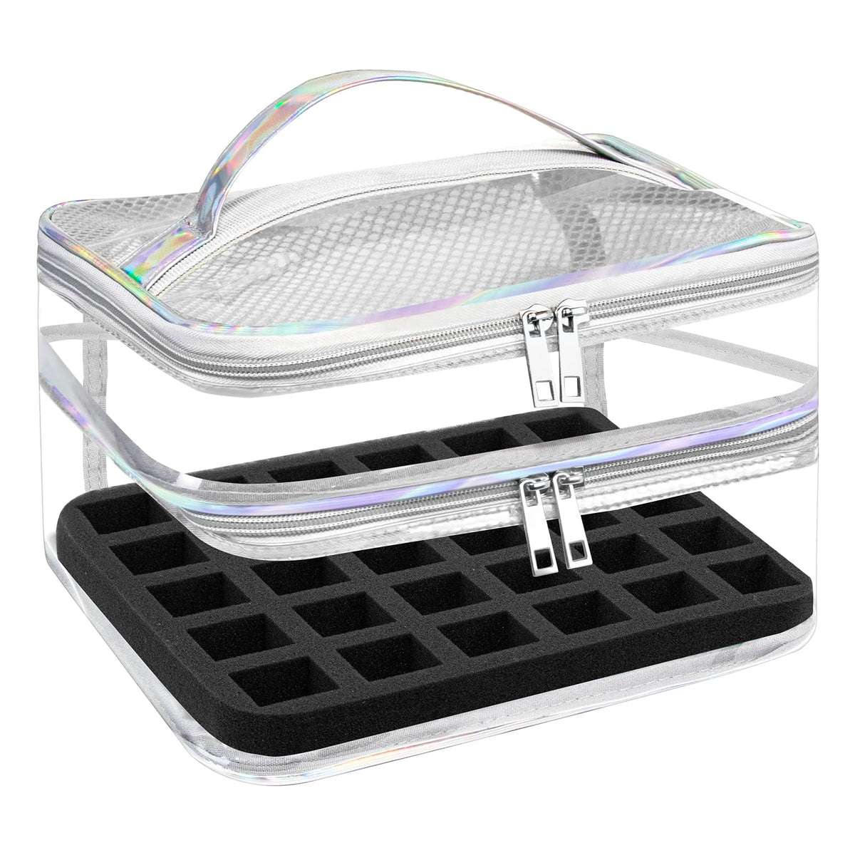 Beloving Nail Polish Organizer with crystal-clear partitions for quick item selection.