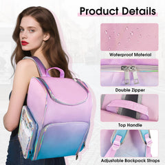 Beloving Nail Polish Organizer has transparent side pockets for quick tool access.