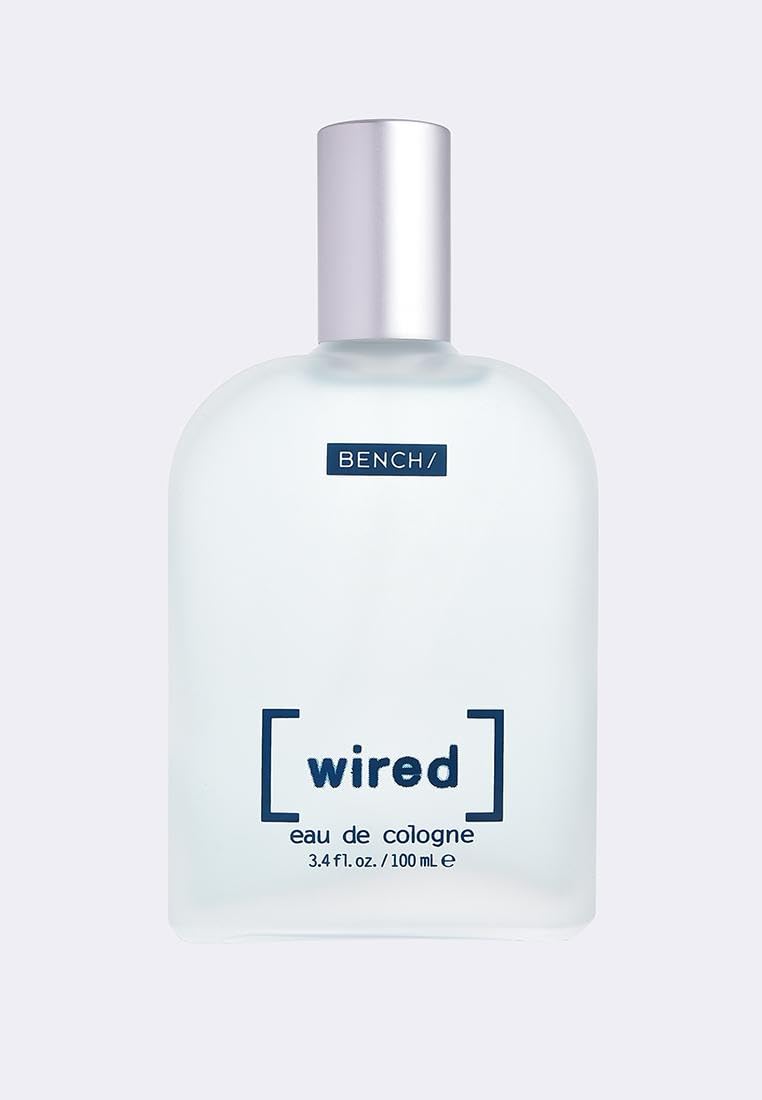 Bench Wired Eau de Cologne bottle front shows compact 100 ml design for easy carry.