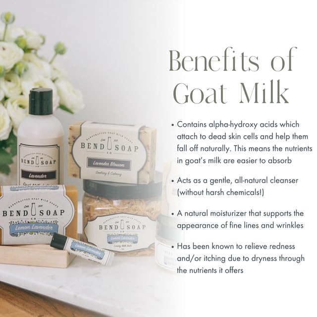 Handcrafted texture of Bend Soap Company goat milk soap.