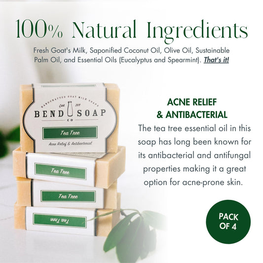 Bend Soap Company Tea Tree Goat Milk Soap lather creates a creamy wash.