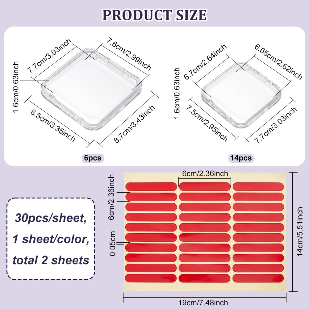 BENECREAT nail storage box interior shows two tape sheets for quick nail mounting