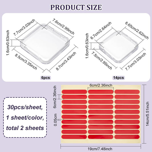 BENECREAT nail storage box interior shows two tape sheets for quick nail mounting