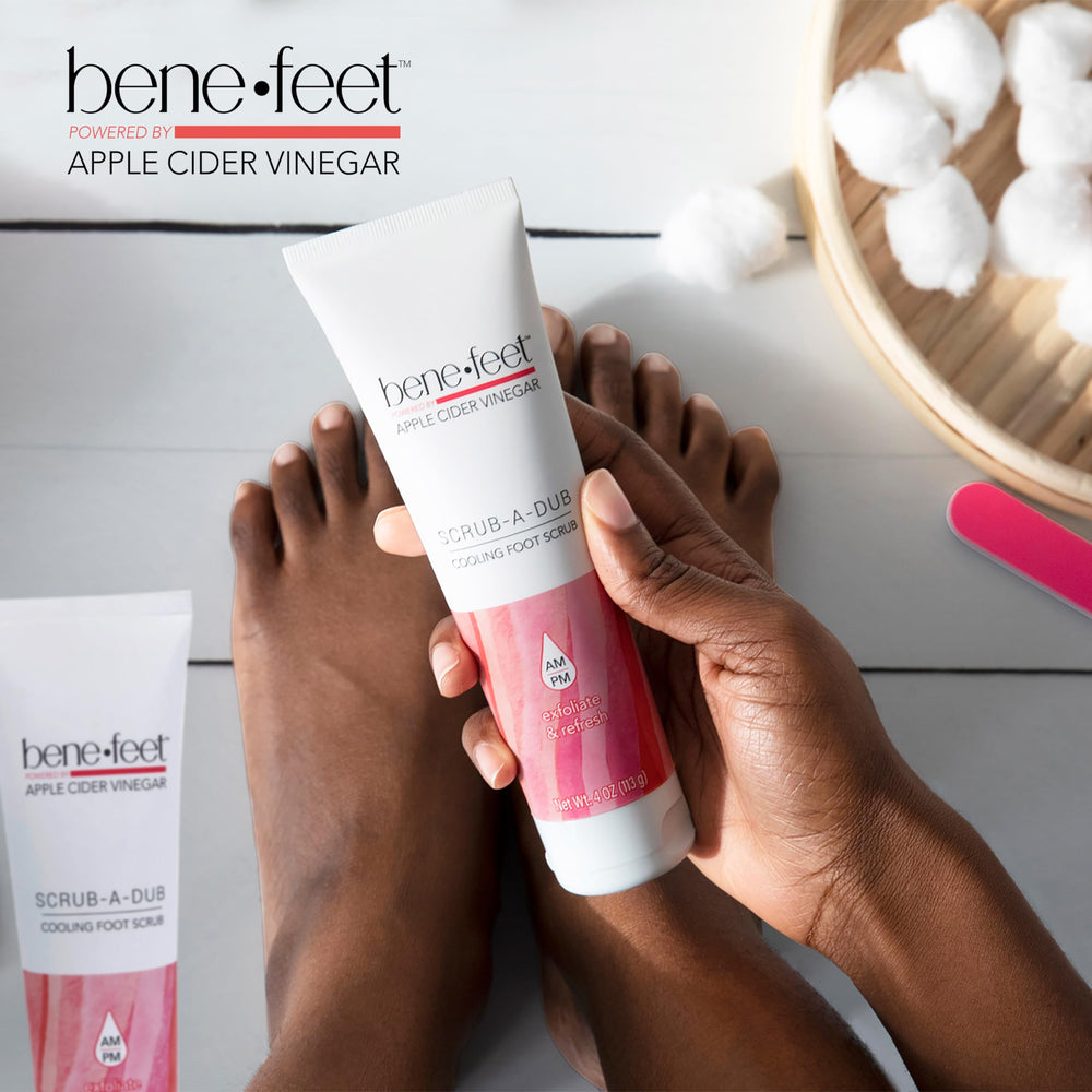 Apple Cider Vinegar ingredient note signals cleansing and refreshing foot care