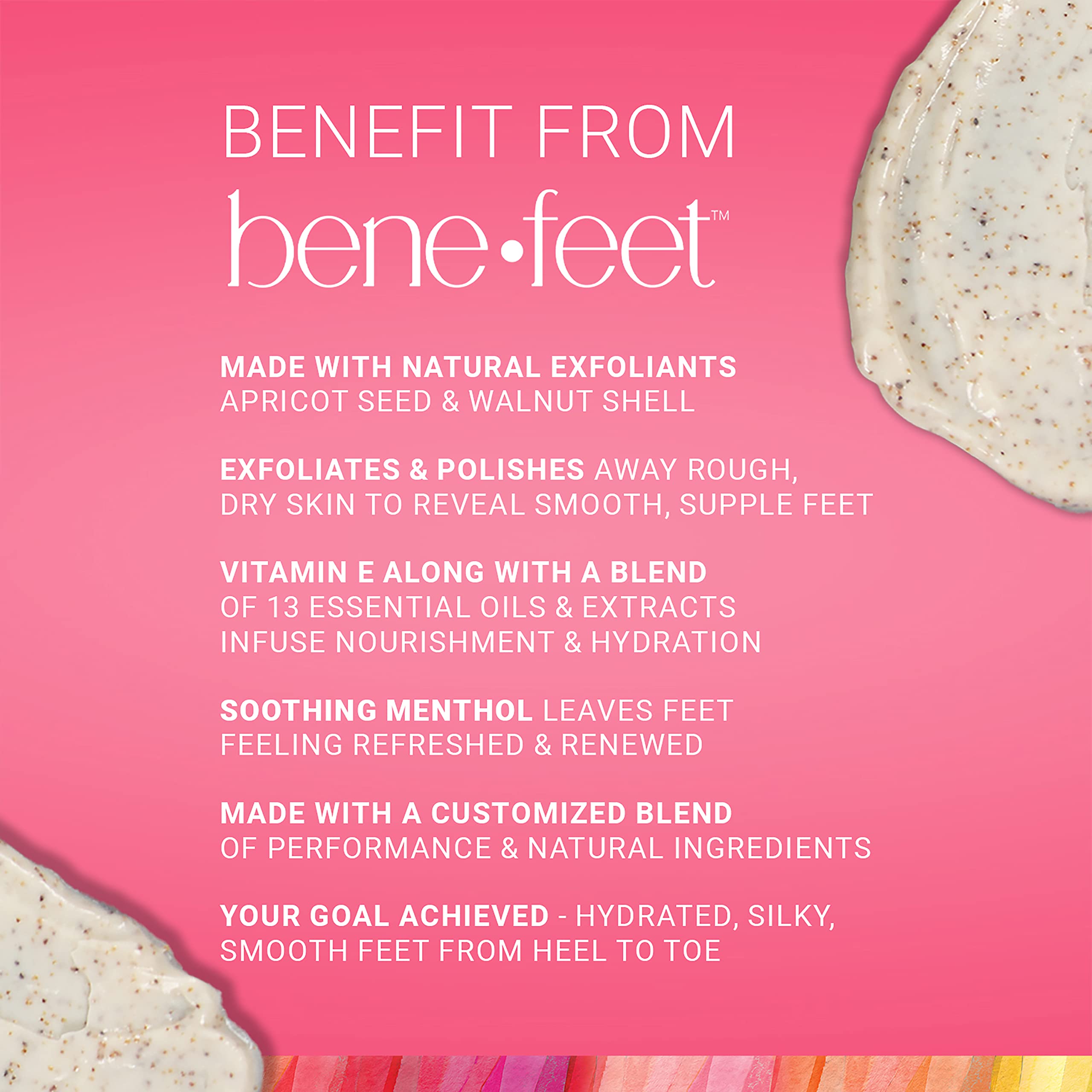 Before-and-after heel view showing smoother skin after use