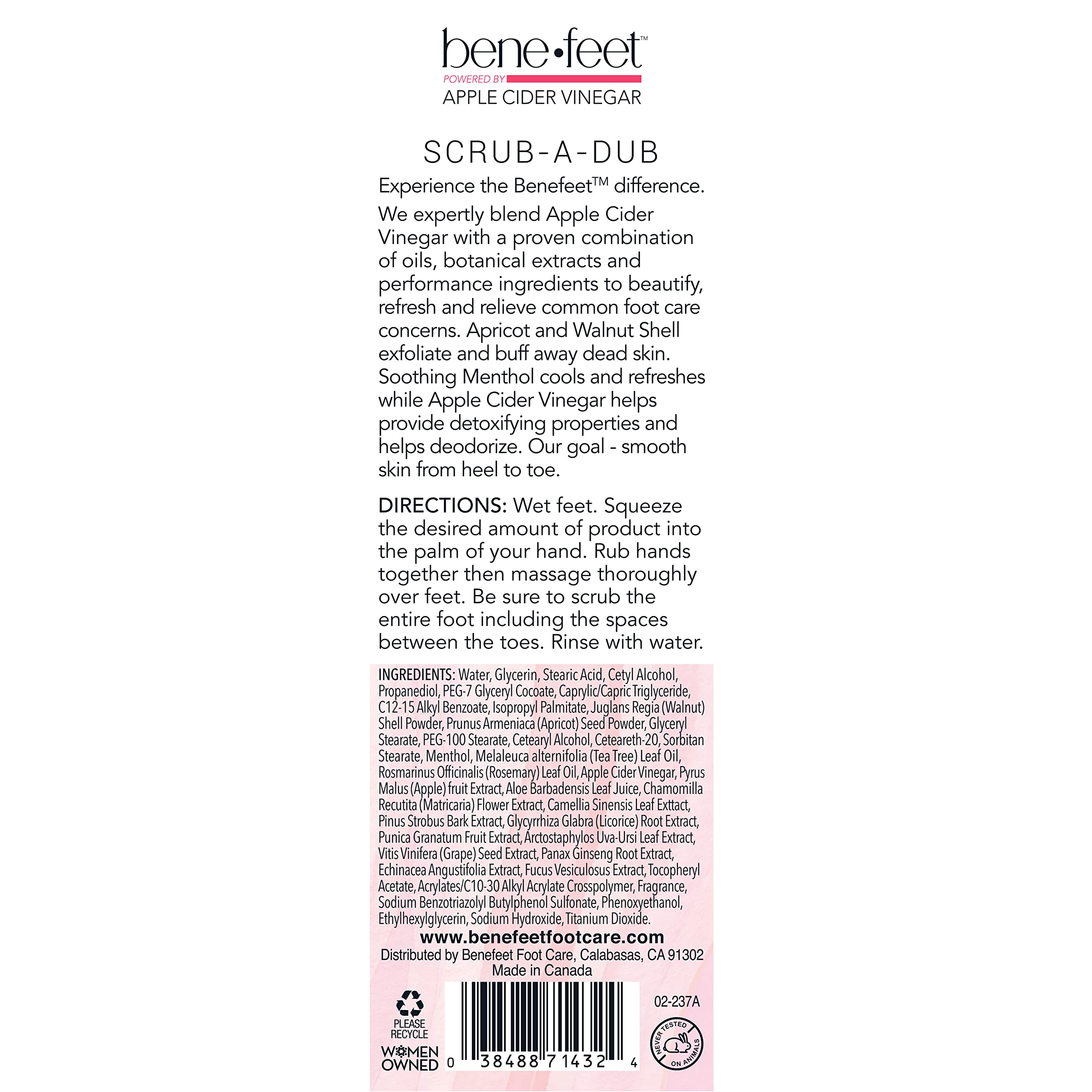 Exfoliating walnut shell and apricot seed deliver renewed softness