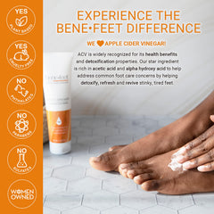 Borage oil-rich moisturizer texture illustrates deep hydration for the feet.