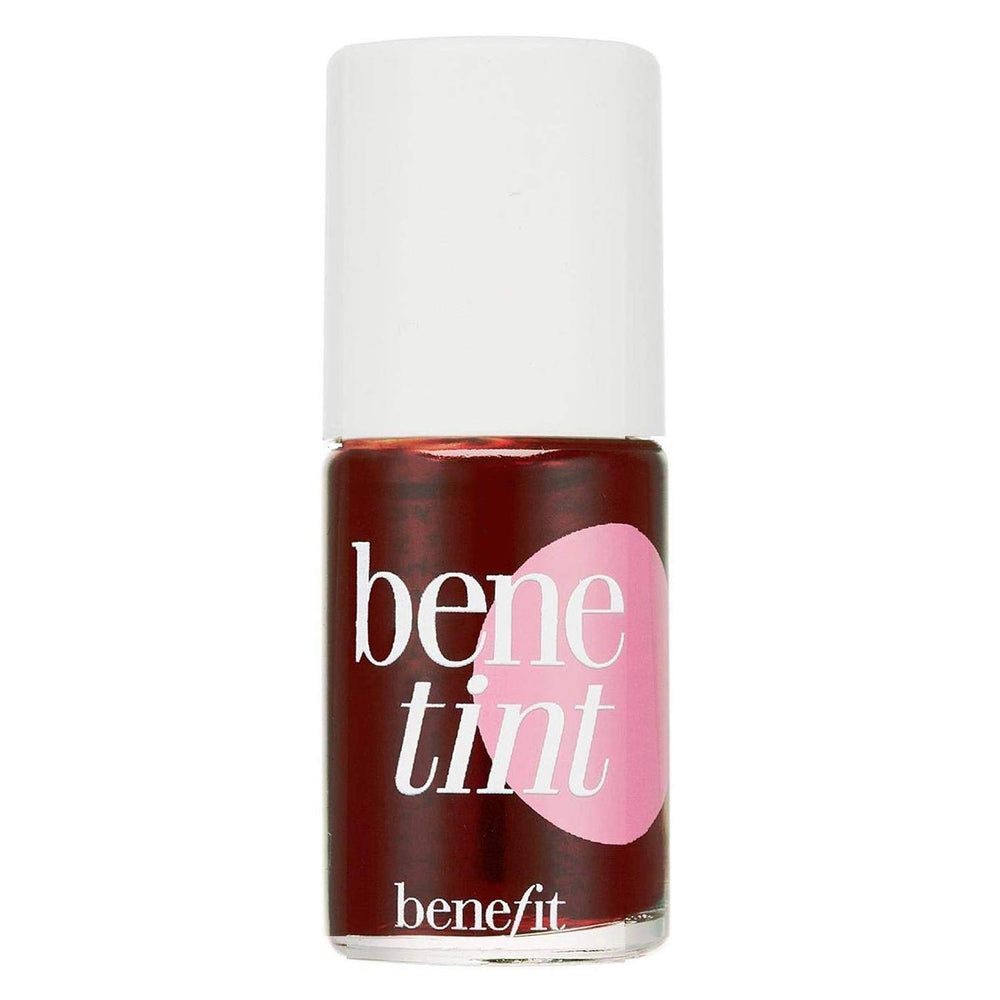 Benefit Benetint travel-size rose-tint bottle for versatile lip and cheek color.