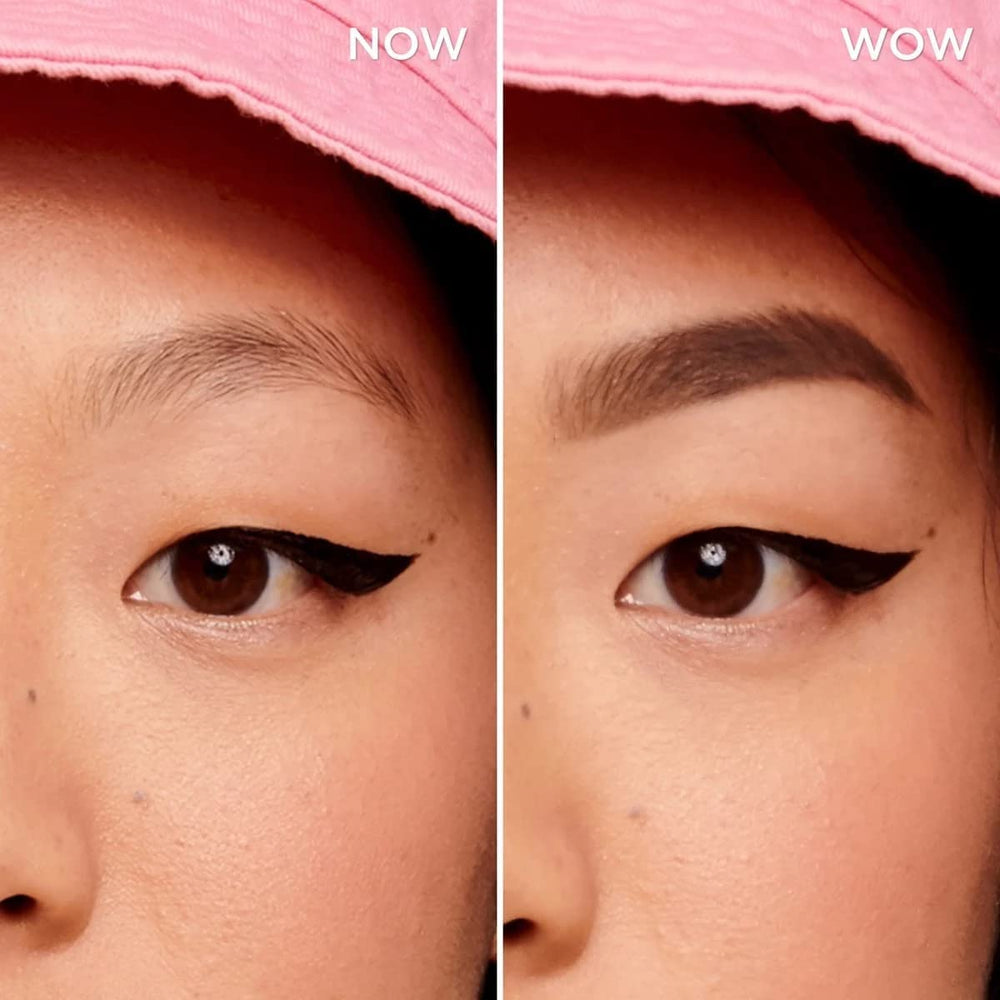 Close-up on brows for natural depth and definition.