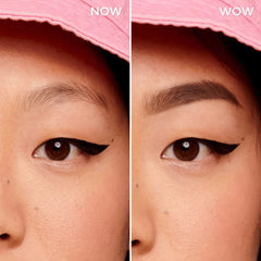 Close-up on brows for natural depth and definition.