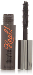 Benefit They're Real Mascara jet black bottle, compact travel size for on-the-go enhancement.
