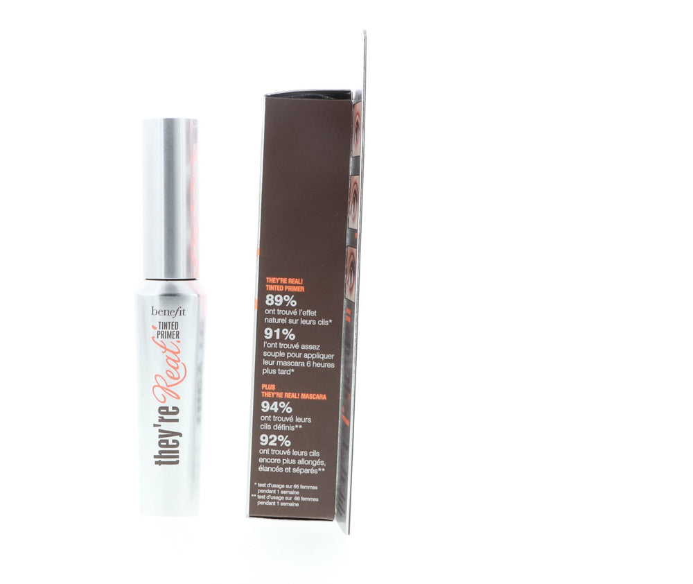 Benefit They're Real tinted lash primer wand closeup reveals smooth design.
