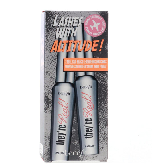 Benefit They're Real Double Deal mascara packaging with two full-size tubes