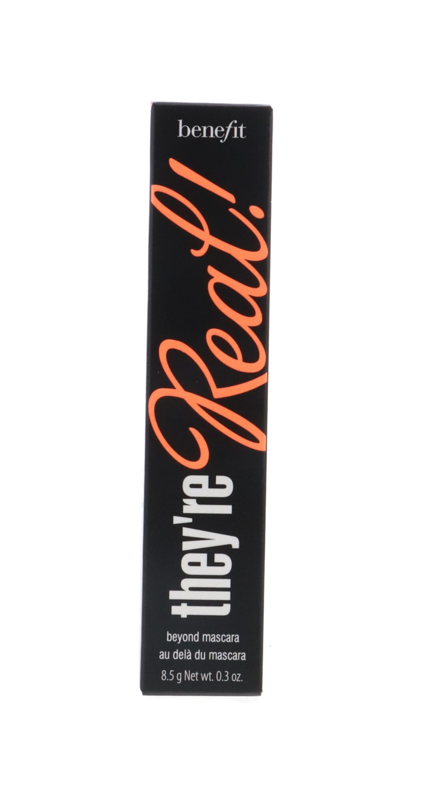 Benefit They're Real Double Deal mascara wand close-up showing tapered brush for lash definition