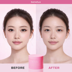 Hands massage Benetus balm onto skin to dissolve heavy makeup.