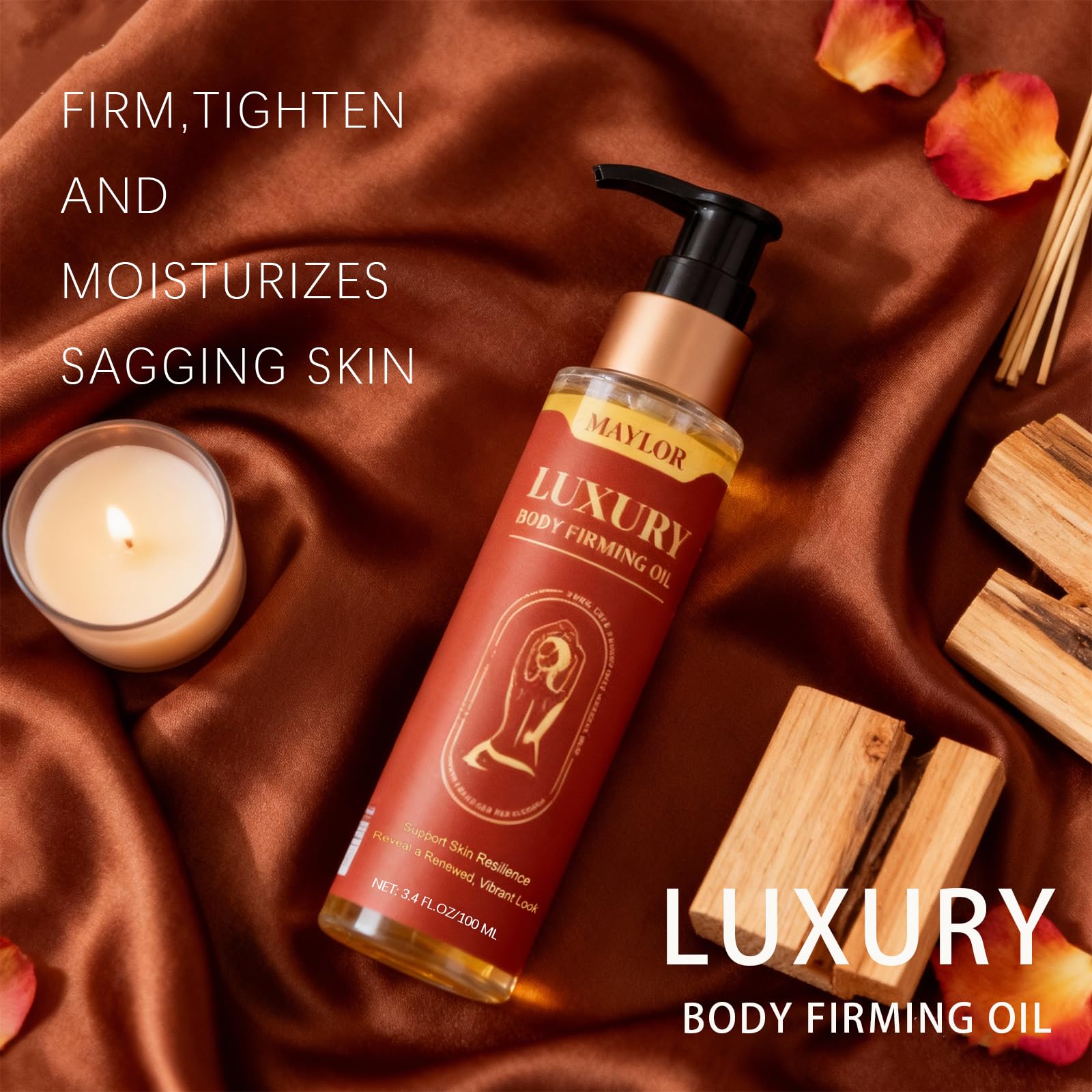 BENIX Body Firming Oil ingredients blend promotes deep hydration and nourishment.