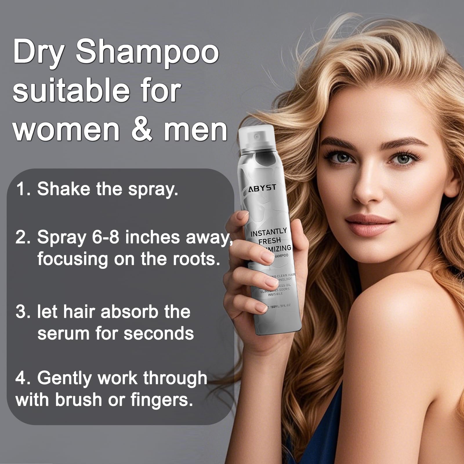 BENIX Dry Shampoo in travel scene for compact, mess-free use.