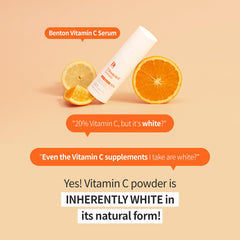 BENTON Vitamin C Serum airless dispense preserves potency and minimizes oxidation.