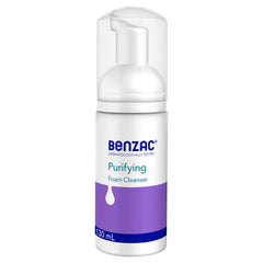 Person applying Benzac cleanser as part of morning routine