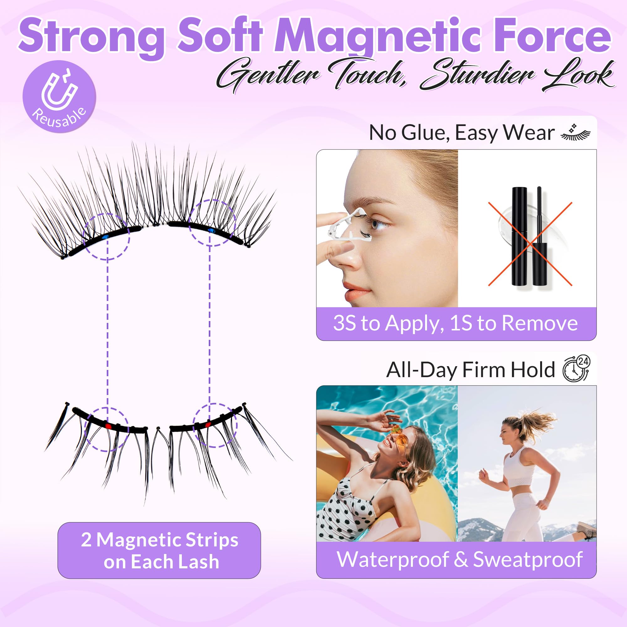 Bepholan CS100 lashes with applicator for precise, mess-free application.