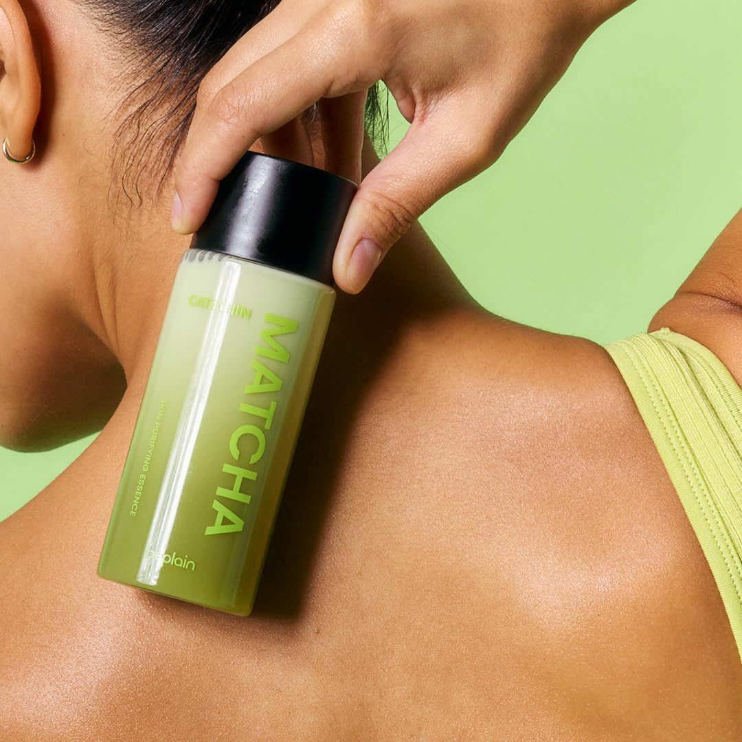 beplain Matcha Catechin Essence packaging shown for sensitive skin branding