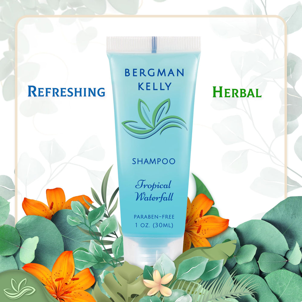 BERGMAN KELLY 100-pack—bulk hotel toiletries for easy restocking.