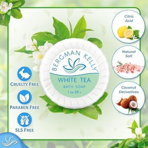 BERGMAN KELLY bulk 100pk soap bars for hotels, convenient supply