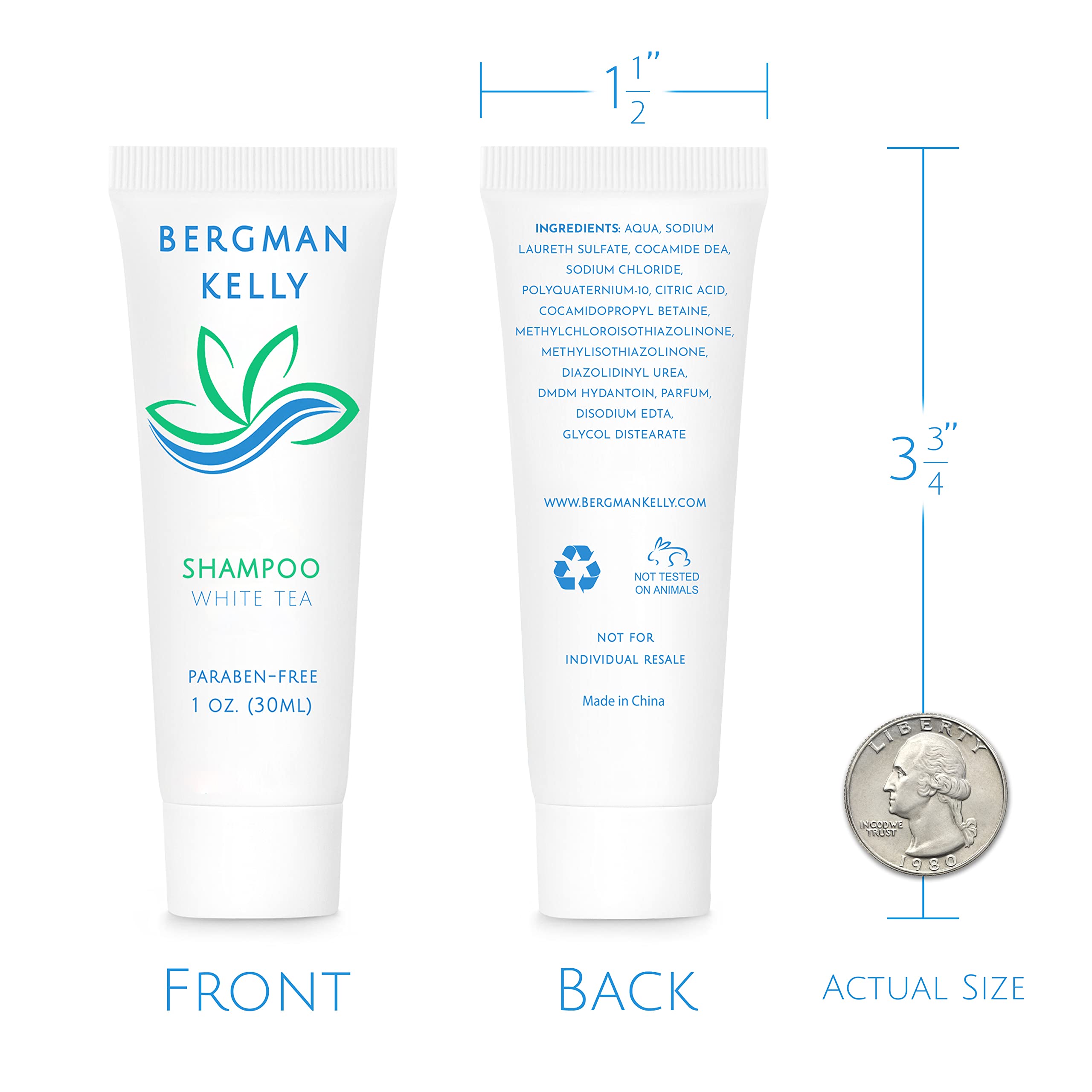 BERGMAN KELLY bulk travel shampoo 100-pack for hospitality businesses