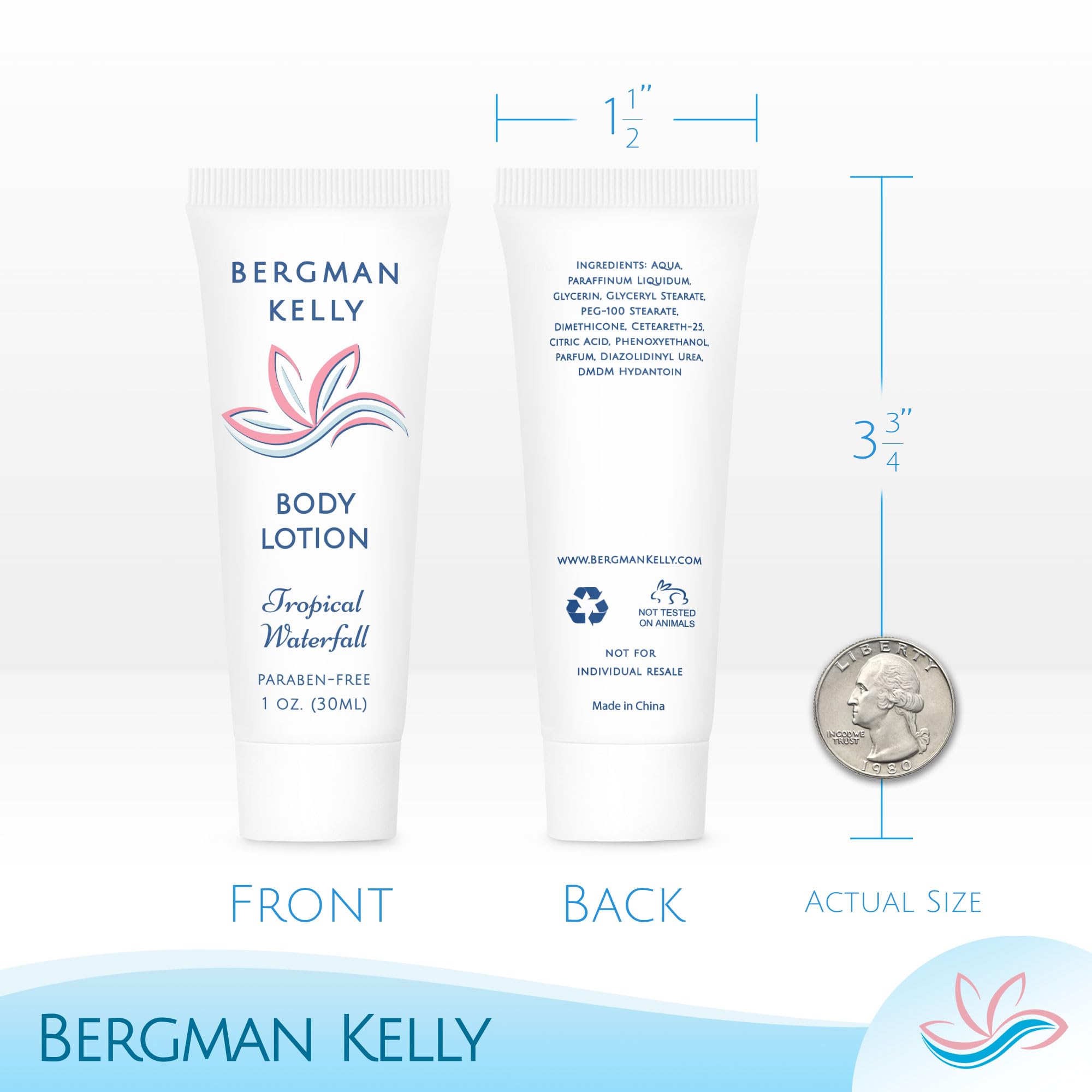 Carry-on friendly BERGMAN KELLY lotion for travel convenience