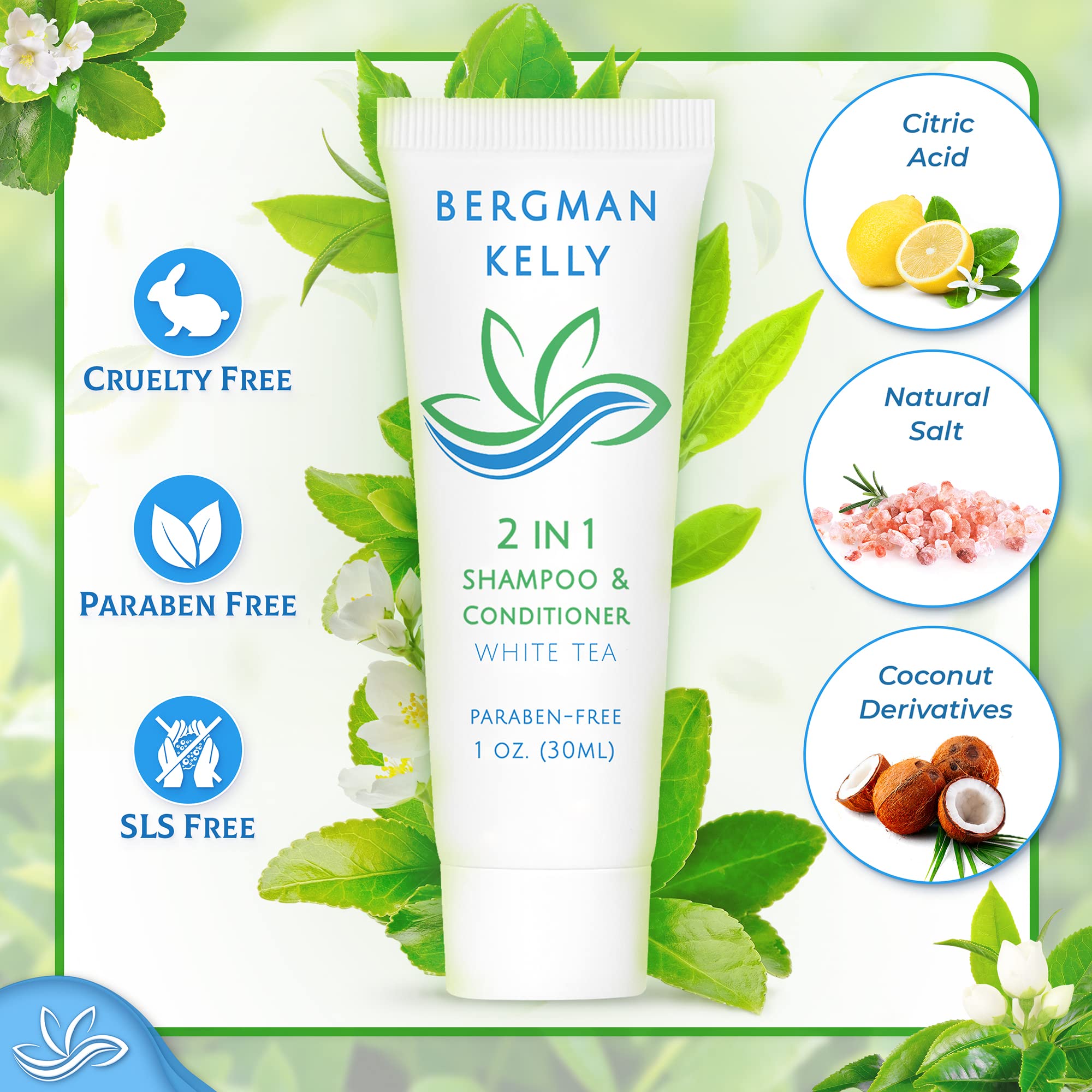 Foil-sealed BERGMAN KELLY bottle ensuring hygiene and leak-free travel.