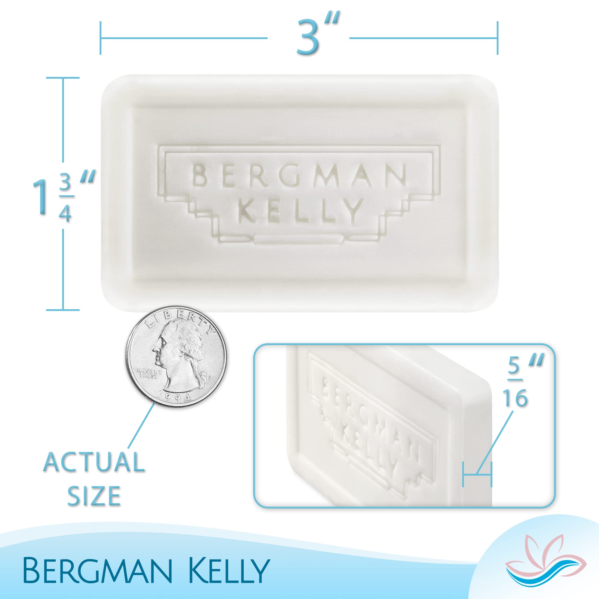 BERGMAN KELLY Hotel amenities bulk soap for easy restocking and guest satisfaction