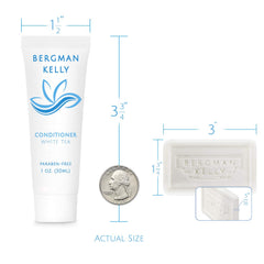 BERGMAN KELLY travel conditioner 1 oz bottle, boosts ease of packing and guest comfort.