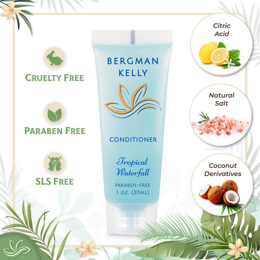 BERGMAN KELLY travel-size shampoo bottle 1 oz, keeps hair fresh during stays.