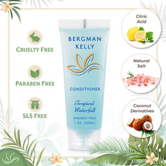BERGMAN KELLY travel-size shampoo bottle 1 oz, keeps hair fresh during stays.